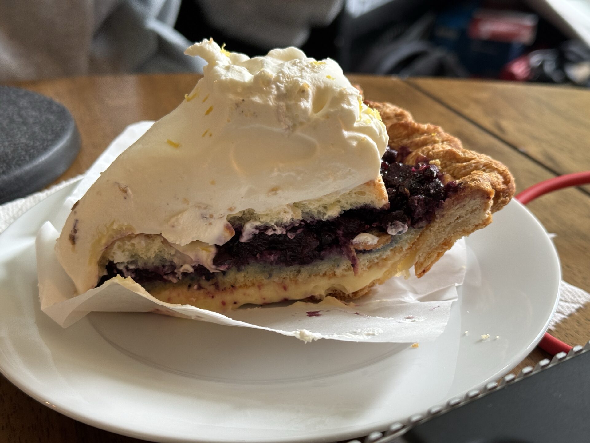 Slice of Blueberry Victoria PIe